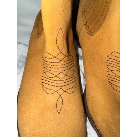 NWOB ZADIG & VOLTAIRE Tyler Suede Chelsea Boots Tan size 39 - Picture 5 of 9